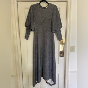 Hunter Bell Puff Sleeve Dress - long with shimmer finish